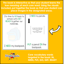 Back-to-School Core Vocabulary Book | BILINGUAL