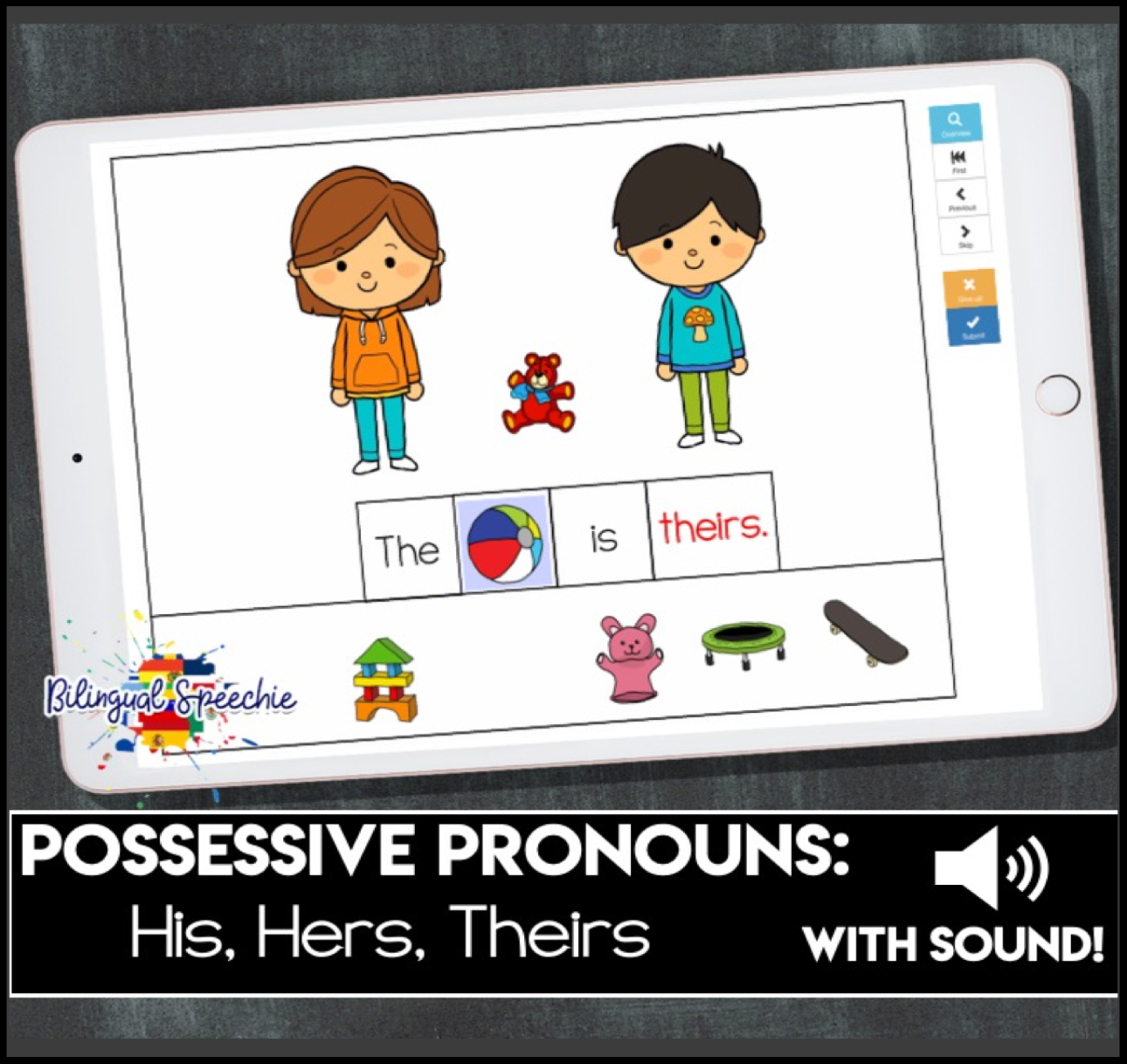 BOOM Cards | Possessive Pronouns | for Speech Teletherapy & Distance Learning