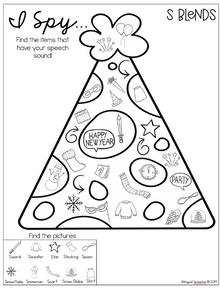 Search & Find Articulation | English | New Year Themed