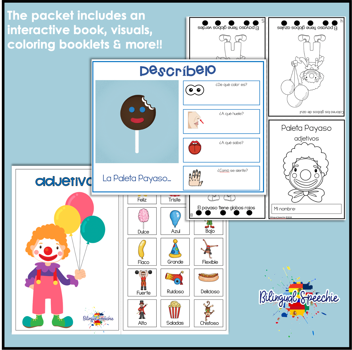 Spanish | Adjectives with Paleta Payaso!