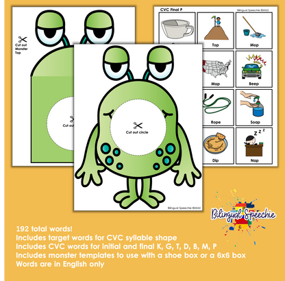 Feed the Monster | Speech Therapy Activity for Apraxia | English