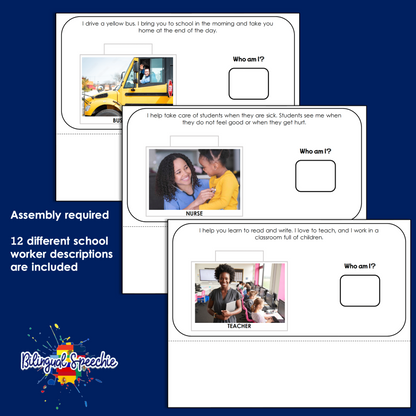 School Workers | Who Am I? | English & Spanish Book